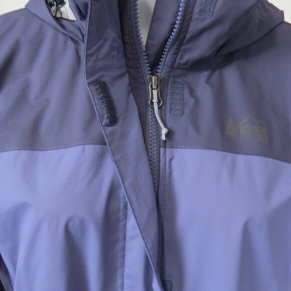 REI Co-op Rainier Rain Jacket Women's SIZE XL Purple - Picture 3 of 9